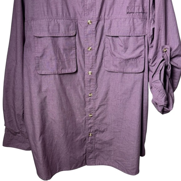 Exofficio Insect Shield Purple Lightweight Button up Outdoors Camping Hiking XXL - Picture 4 of 9